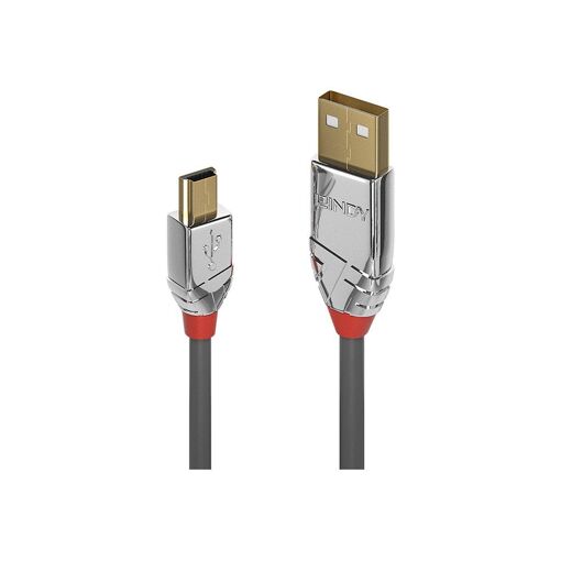 Cable USB Lindy CROMO - 50 cm Redondo Gris