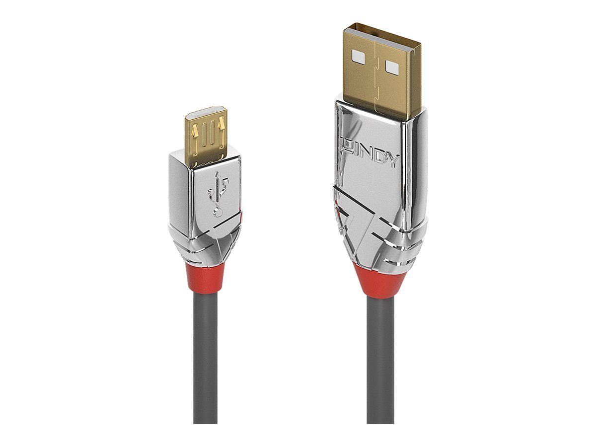 Lindy CROMO USB Cable - 2m, Round, Gray