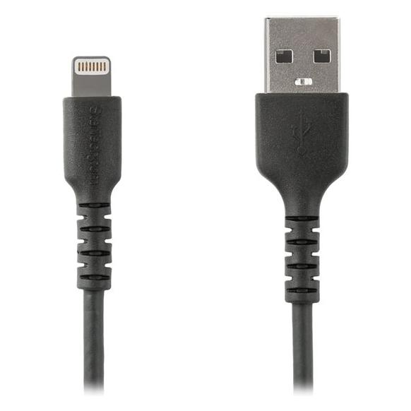 StarTech Robust USB-A to Lightning Cable 1m - Aramid Fiber Lightning to Type A Charge/Sync Cable for iPad/iPhone 12, MFi Certified (RUSBLTMM1MB)
