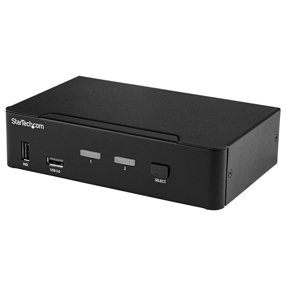Conmutador KVM de StarTech.com de 2 puertos DisplayPort 4K 60 Hz con puerto USB 3.0