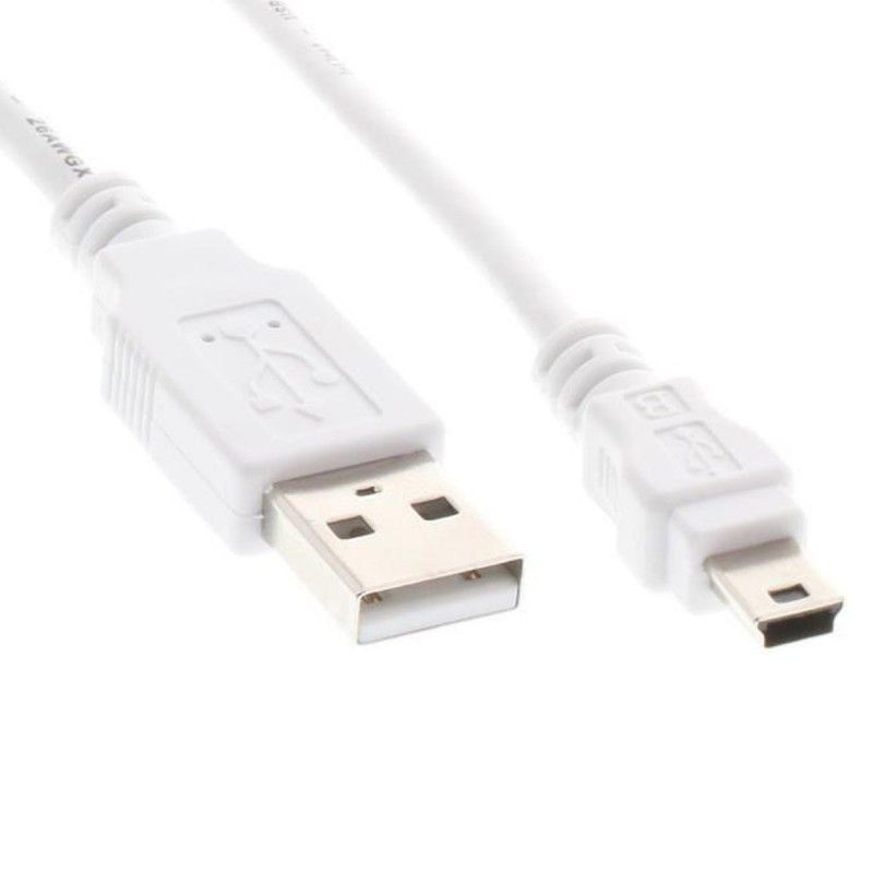 USB 2.0 to Mini USB Adapter Cable, 16cm, White