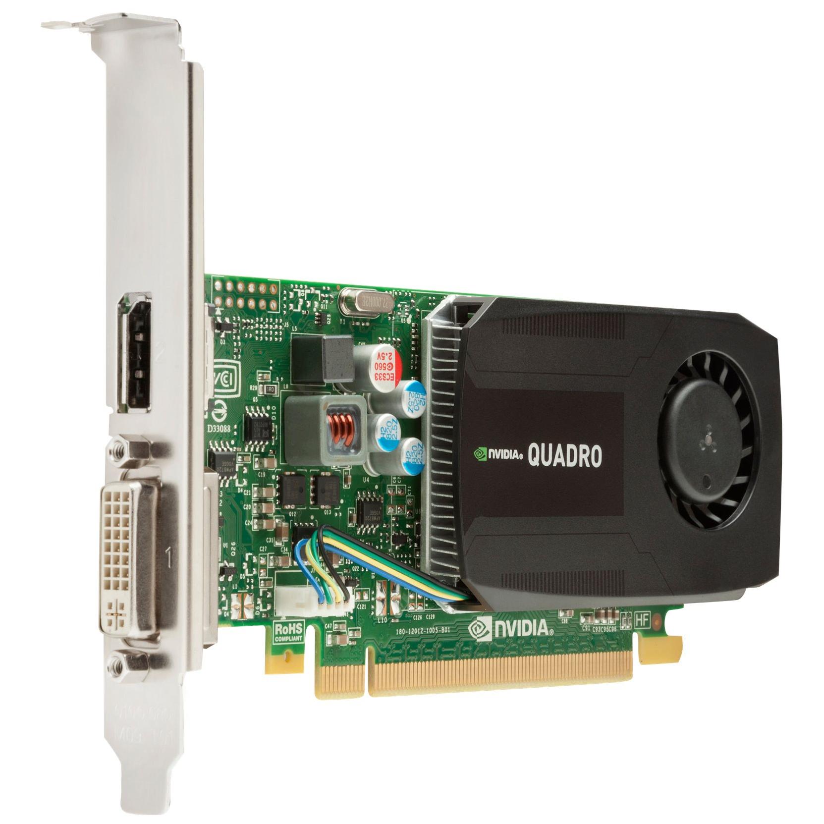 NVIDIA Quadro Graphics Card K600 - 1GB GDDR3 - Low Profile PCIe 2.0 x16 - DVI, DisplayPort