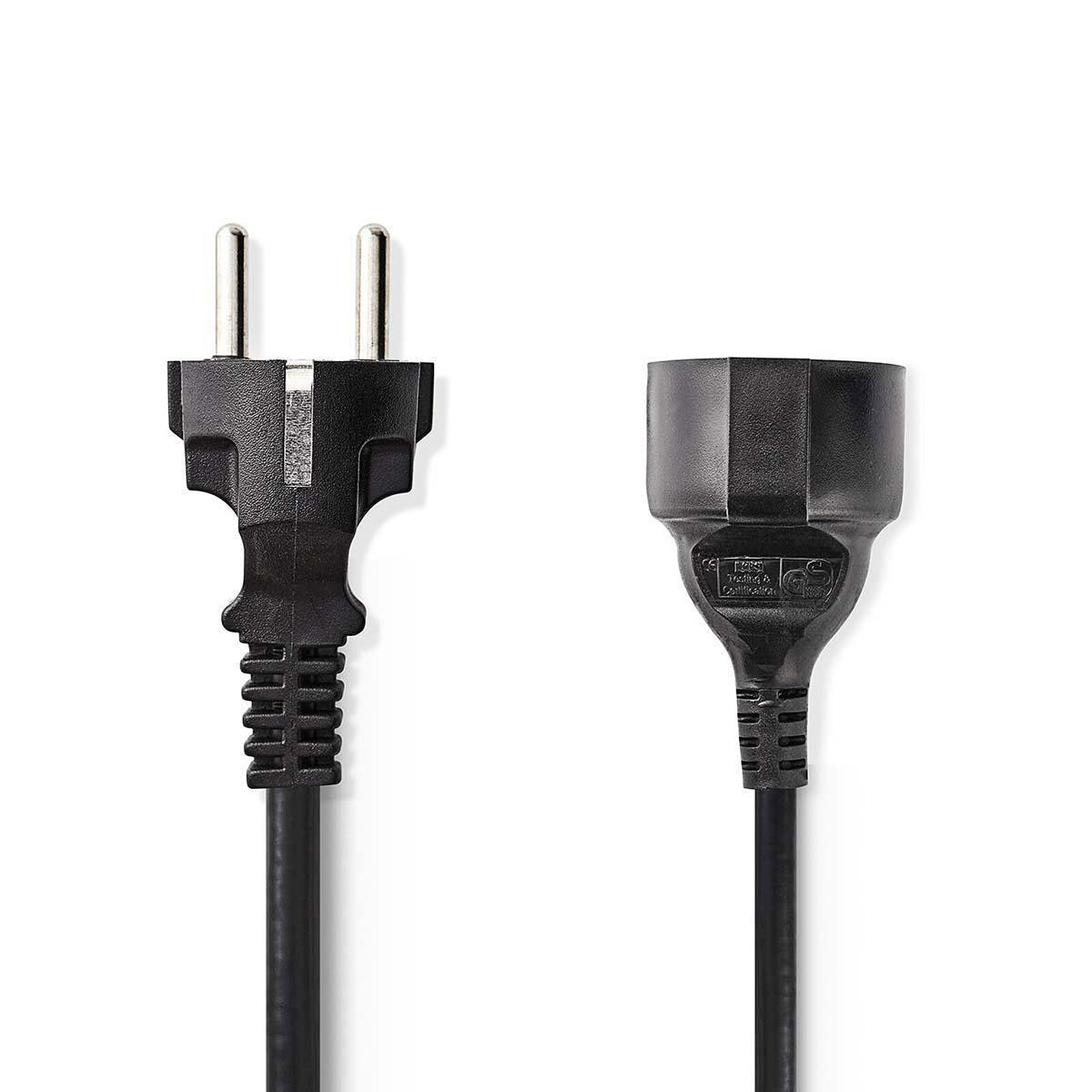 Nedis Extension cable straight black - 5 mtrs