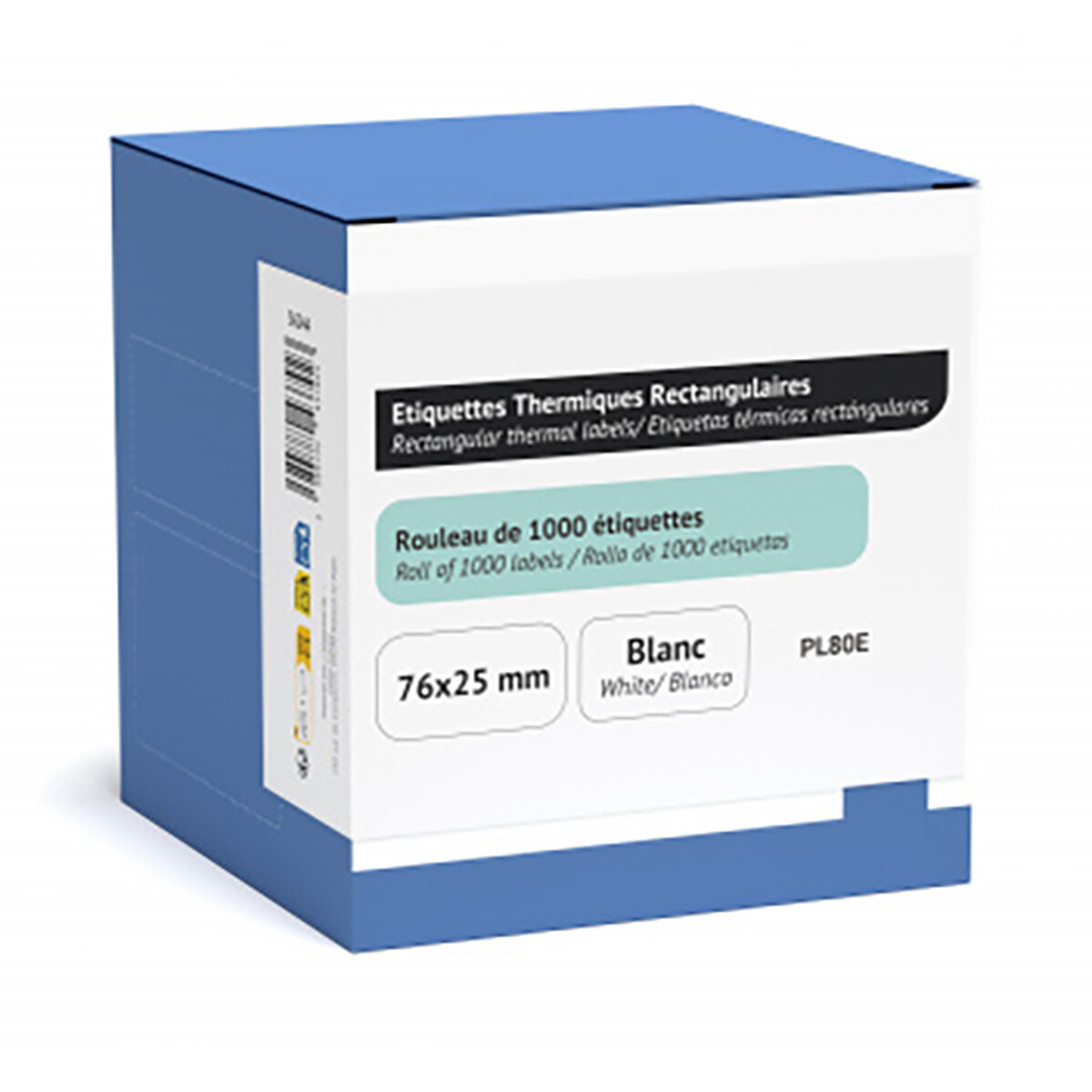 UPrint Rouleau de 1000 étiquettes adhésives blanches 76 x 25 mm pour PL80e
