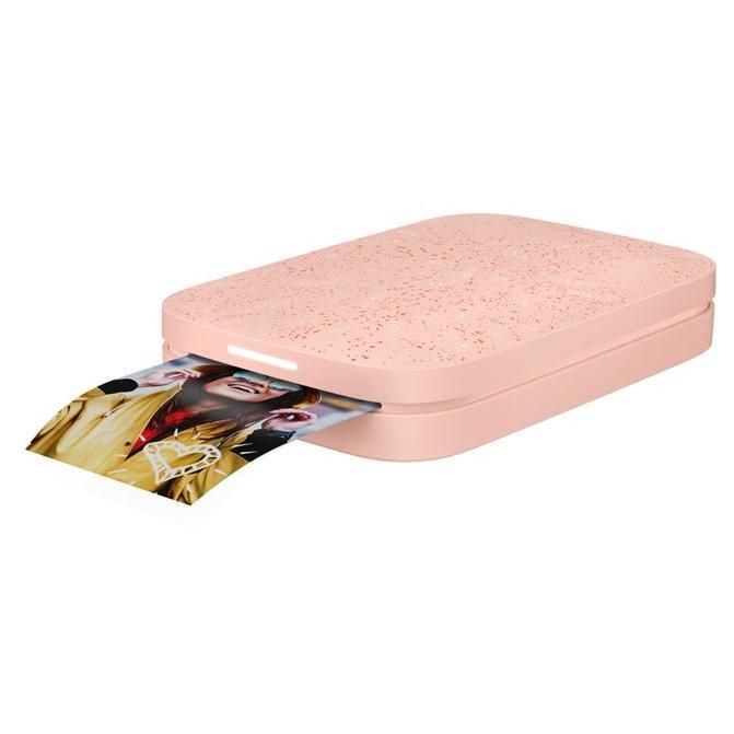 HP Sprocket 200 Luna Pearl - Color Photo Printer - Zinc - 2x7 Inches - Bluetooth 5.0 - with HP ZINK Sticky-Backed Photo Paper