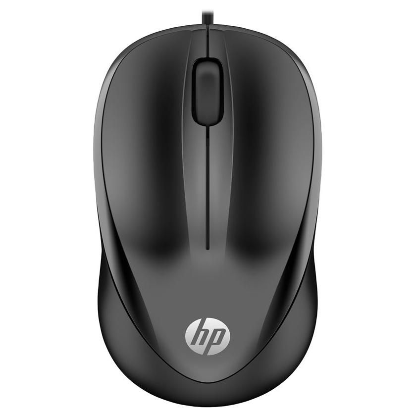 HP 1000 Mouse - Right and Left-Handed - Wired - USB - Black