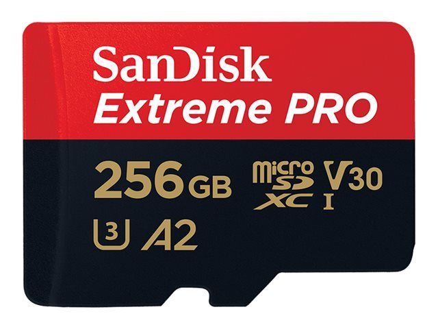 SanDisk Extreme Pro 256GB microSDXC UHS-I Class 10/V30/U3 Memory Card