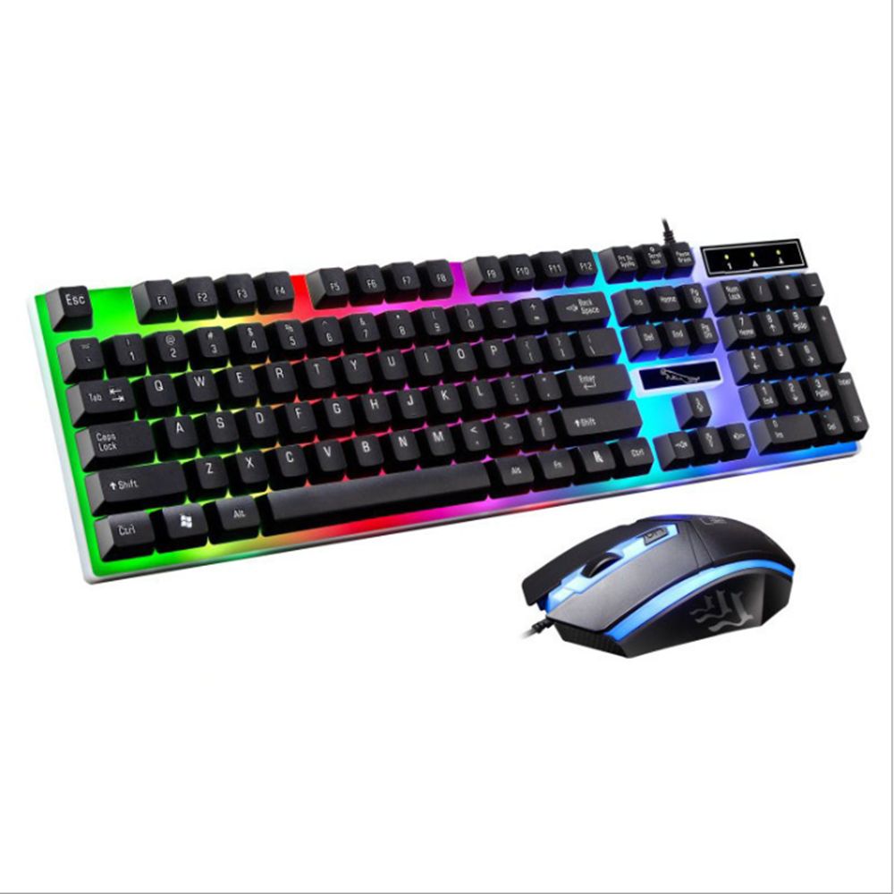 Teclado mecánico de juego Nuaele - 105 teclas LED RGB para jugadores, tipógrafos, etc - Negro