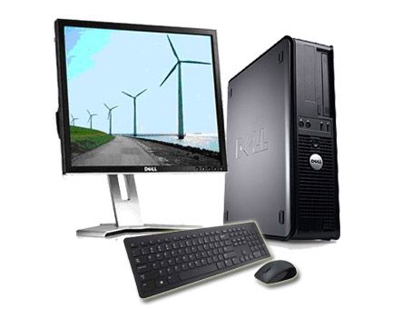 Ordinateur de bureau Dell Optiplex 780 + Écran 17' - Processeur Intel Core Duo E5300 / 2,60 GHz - 2 Go RAM - Disque dur 160 Go - Lecteur DVD - Ethernet Gigabit - Windows 7 Professionnel