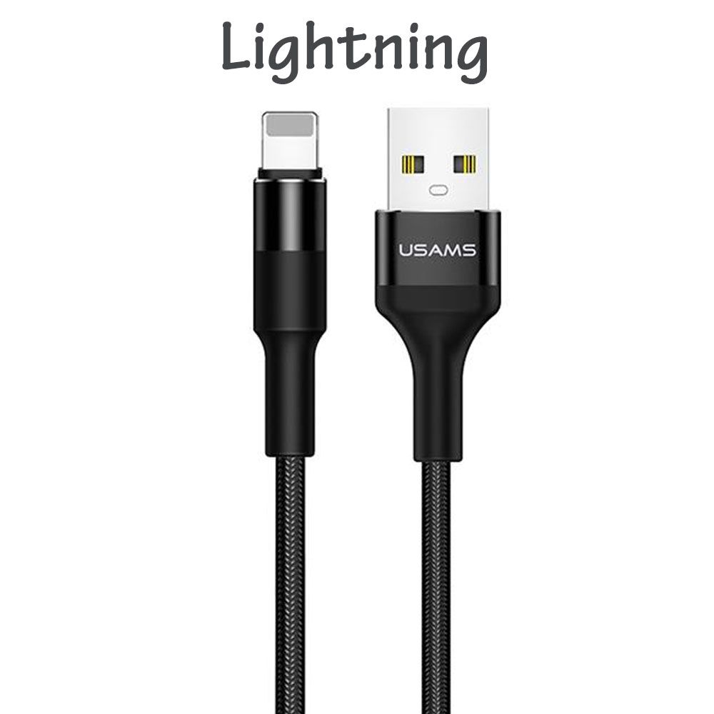 Cable Lightning trenzado de Usams de 1,2 metros