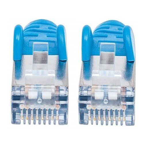Câble de raccordement réseau Intellinet, Cat6, 30 m, bleu, cuivre, S/FTP, LSOH, PVC, RJ-45, contacts plaqués or, sans accrochage, bouclé, garantie à vie