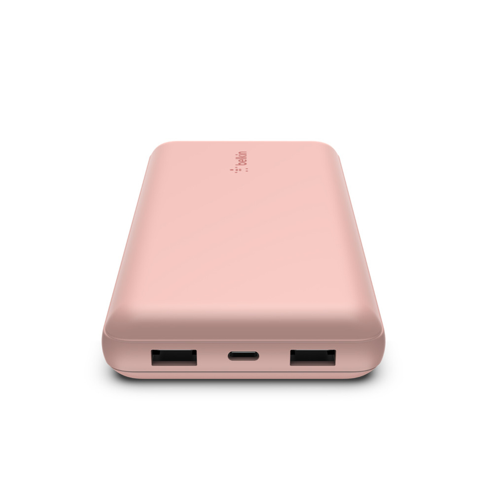 Batería externa Belkin 20K Boost con cable USB-A a USB-C Rosa