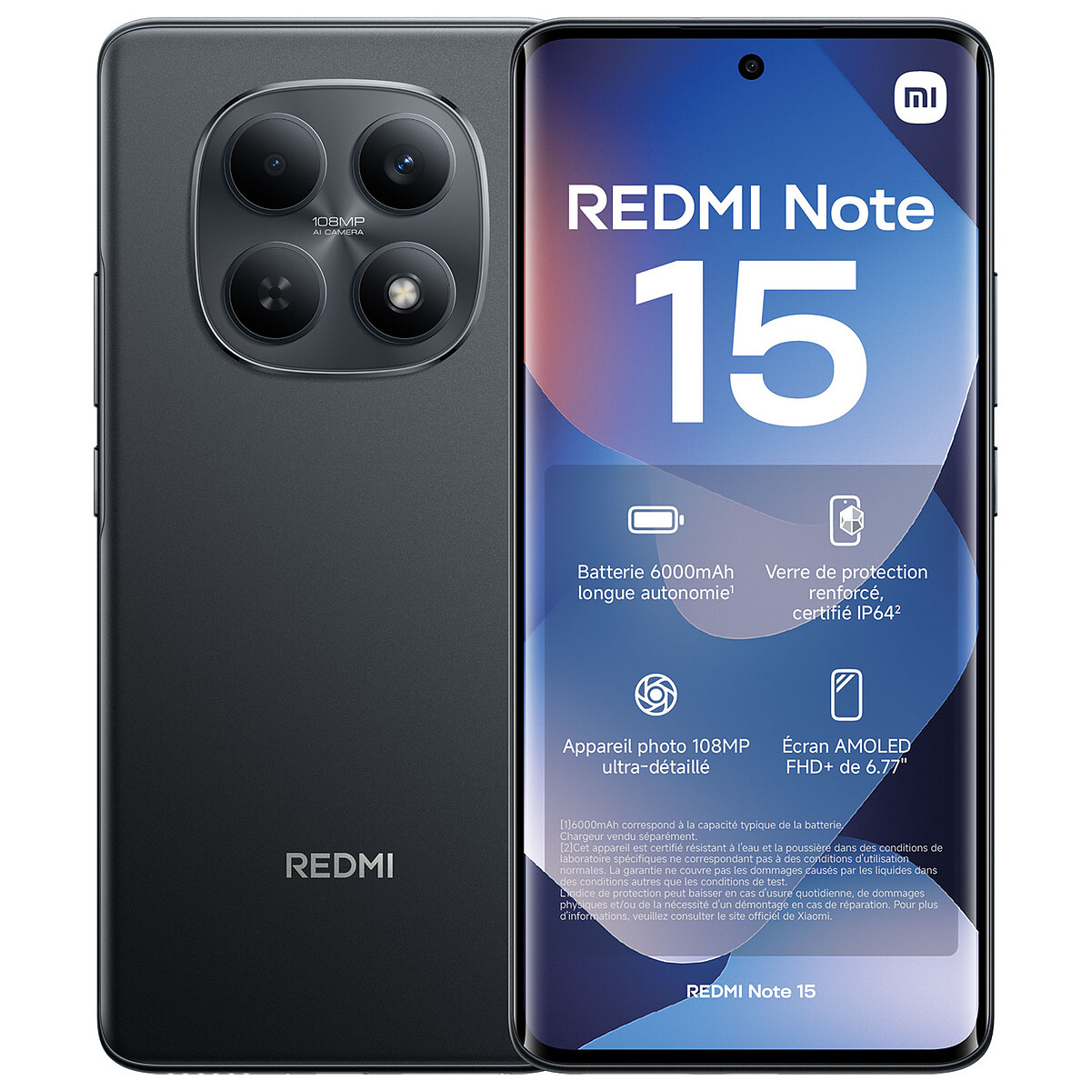 Xiaomi Redmi Note 15 4G Noir (8 Go / 256 Go)