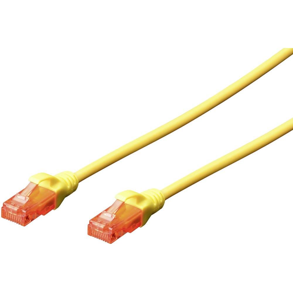 Digitus Professional - RJ-45 (M) to RJ-45 (M) Cable - UTP - CAT 6e - Straight, No Hook - Yellow