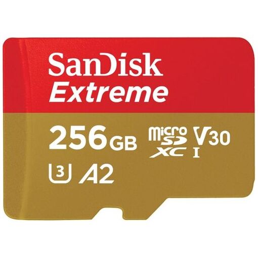 SanDisk Extreme microSDXC 256GB Class 10 UHS-I/UHS Class 3 V30 Video Memory Card