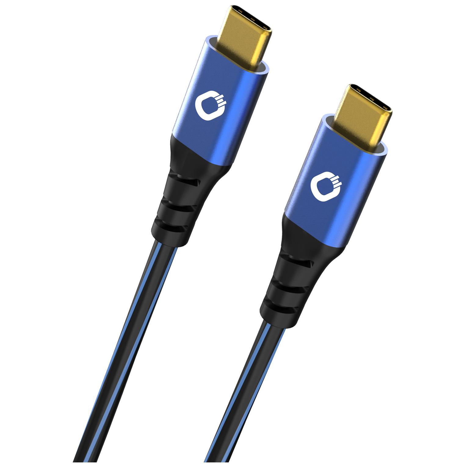Oehlbach USB-C Cable, 1m, USB4 Gen 2x2, Blue