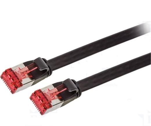 LogiLink CAT 6 Flat U/FTP Cable, Black