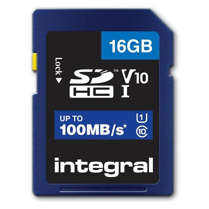 Integral Memory 16GB UHS-I SDHC Flash Memory Card (Class 10 / V10)
