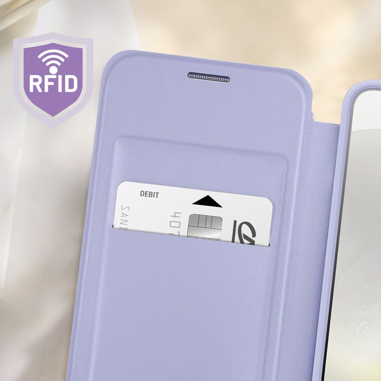 Estuche MagSafe Dux Ducis para Samsung S24 - Porta tarjetas, Anti-RFID, Anillo de soporte, Lavanda