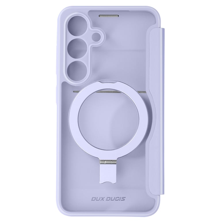 Estuche MagSafe Dux Ducis para Samsung S24 - Porta tarjetas, Anti-RFID, Anillo de soporte, Lavanda