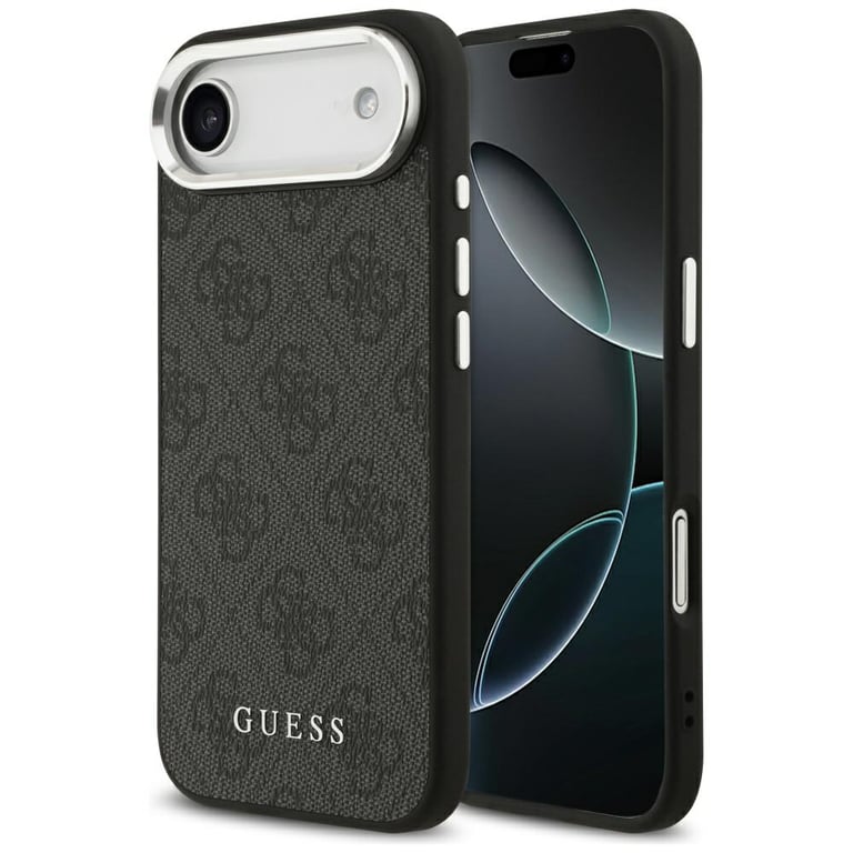 Estuche Guess Classic Logo MagSafe para iPhone Air - Negro