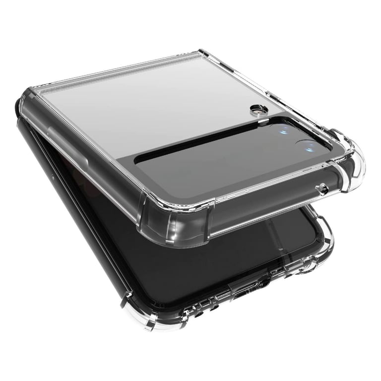 Fundas de protección reforzada Jaym para Galaxy Z Flip 7 FE - Resistencia a caídas - Protección hasta 2 metros - Transparente - Nueva