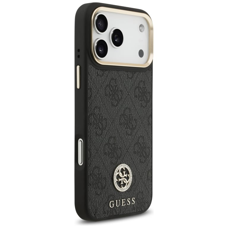 Estuche Guess MagSafe Logo Strass para iPhone 17 Pro Max - Negro