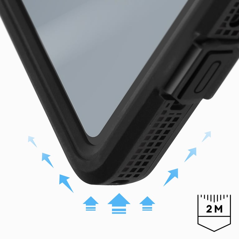 Caja impermeable Redpepper para Xiaomi Redmi Note 12 Pro - Resistente a caídas de 2m, Negra transparente