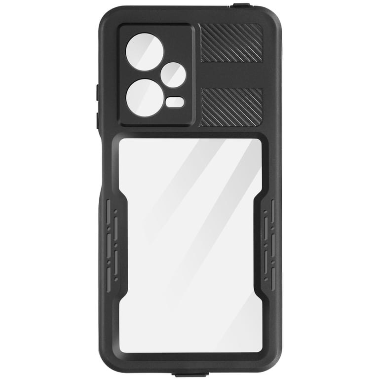 Caja impermeable Redpepper para Xiaomi Redmi Note 12 Pro - Resistente a caídas de 2m, Negra transparente