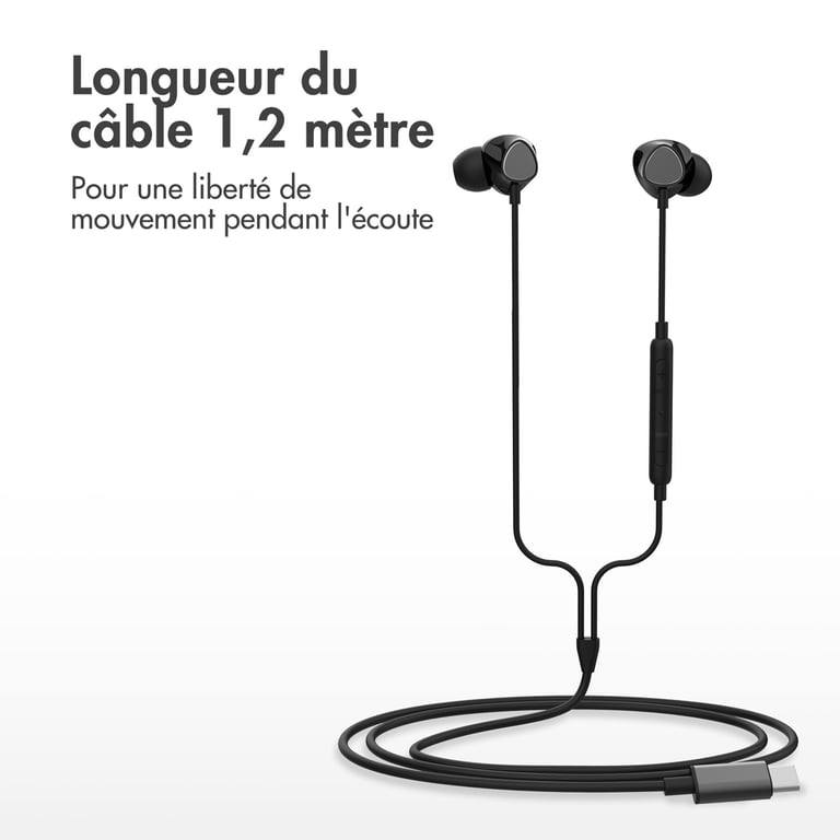 Ecouteurs intra-auriculaires imoshion - Écouteurs filaires avec connexion USB-C - Noir - Neuf
