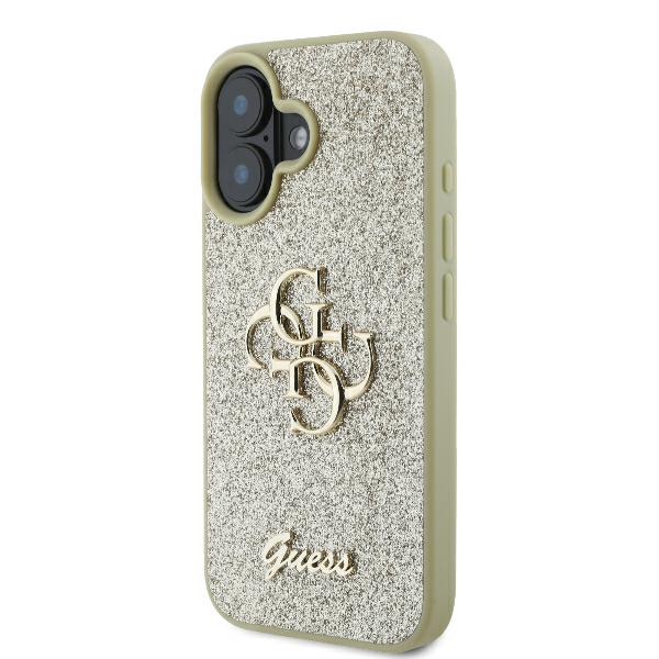 Caja dura Guess para iPhone 16 Plus 6.7 Fixed Glitter Big 4G - Nueva