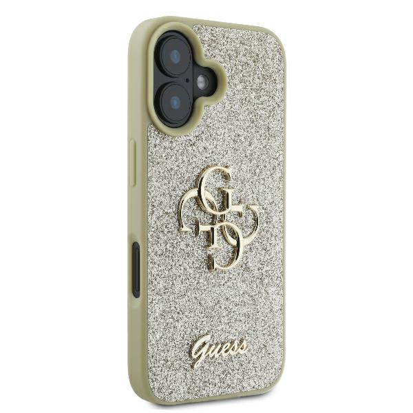 Caja dura Guess para iPhone 16 Plus 6.7 Fixed Glitter Big 4G - Nueva