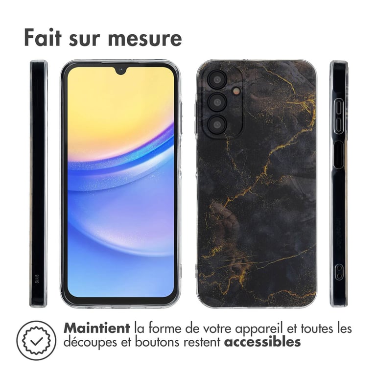Fundas imoshion Diseño para Samsung Galaxy A15 (5G/4G) - Mármol Negro - Nueva