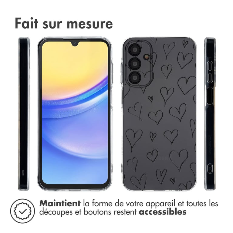 Fundas imoshion Diseño para Samsung Galaxy A15 (5G/4G) - Corazones - Nueva