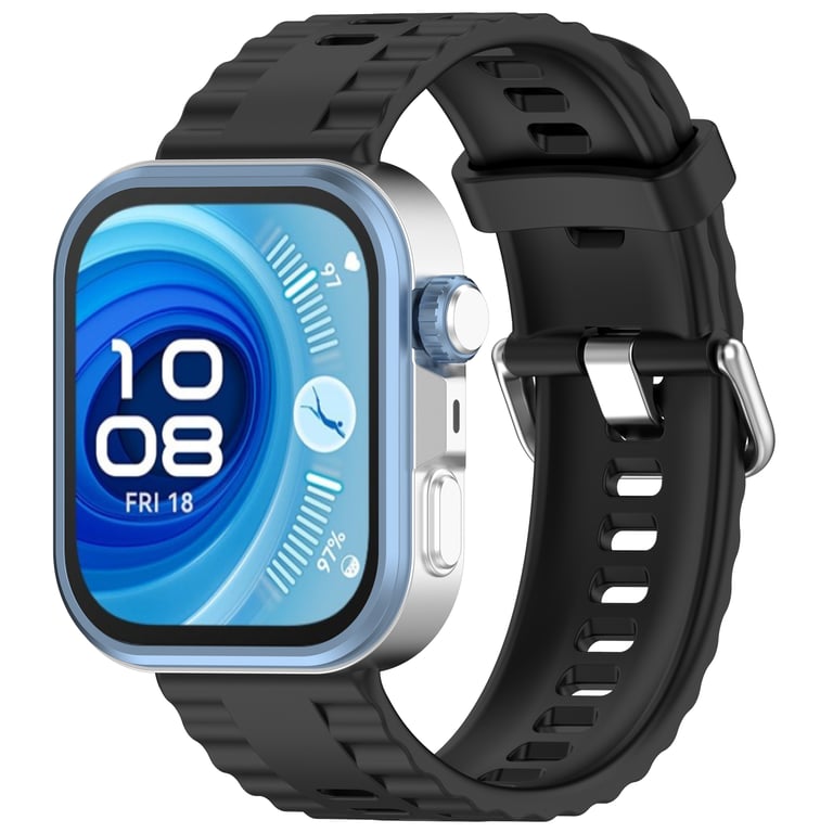 Brazalete de silicona para Huawei Watch Fit 4/4 Pro - Negro