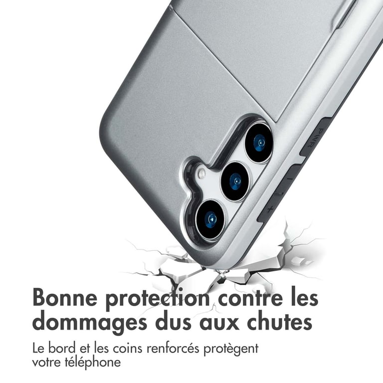 Fundas traseras con bolsillo para tarjetas de imoshion para Samsung Galaxy S25 Plus - Gris - Nuevo