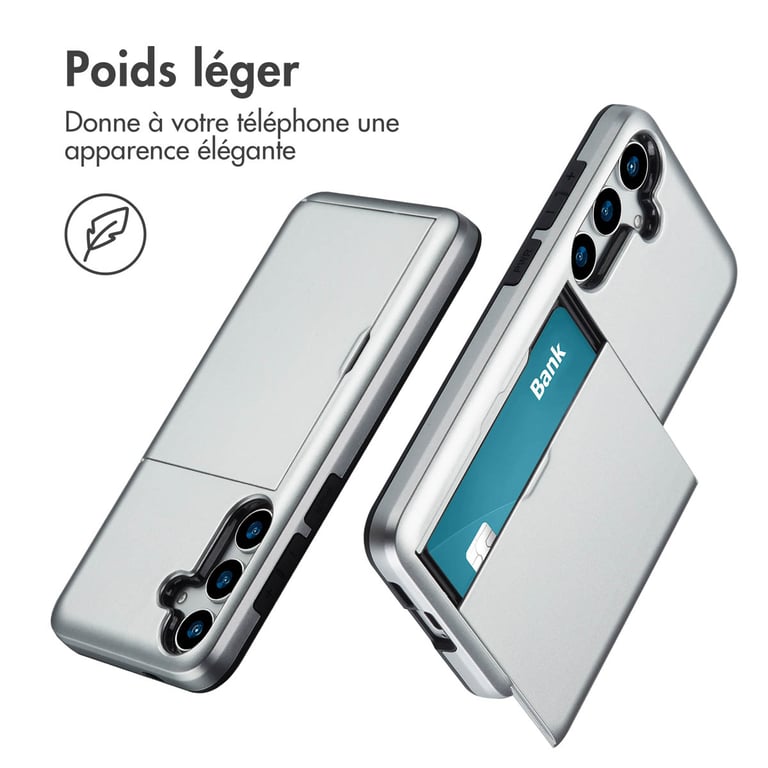 Fundas traseras con bolsillo para tarjetas de imoshion para Samsung Galaxy S25 Plus - Gris - Nuevo