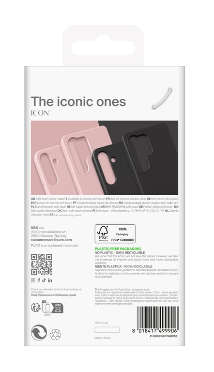 Fundas Puro Ícon para Samsung Galaxy S25+ (6,7 pulgadas)