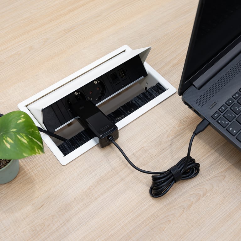 Cargador universal para portátil TooQ, USB-C, 100 W, Negro