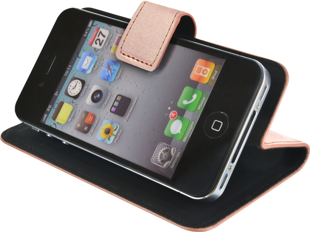 Fundas universal de Bigben Conectado con cierre magnético, función de soporte, rosado oro, XS