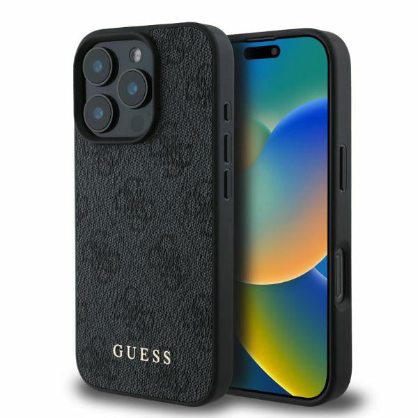 Fundas de Teléfono Guess para iPhone 16 Pro 6.3 - Negro (4G Clásico)