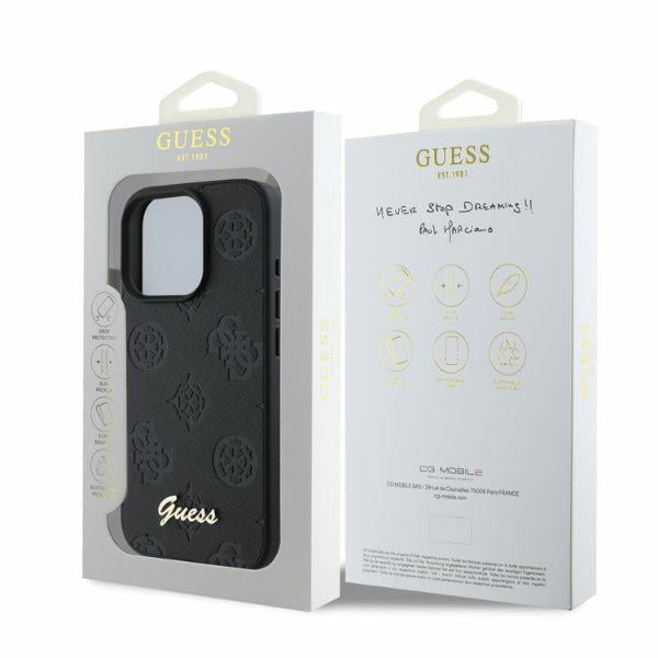 Fundas de Teléfono Guess para iPhone 16 Pro 6.3 - Negro (4G Clásico)