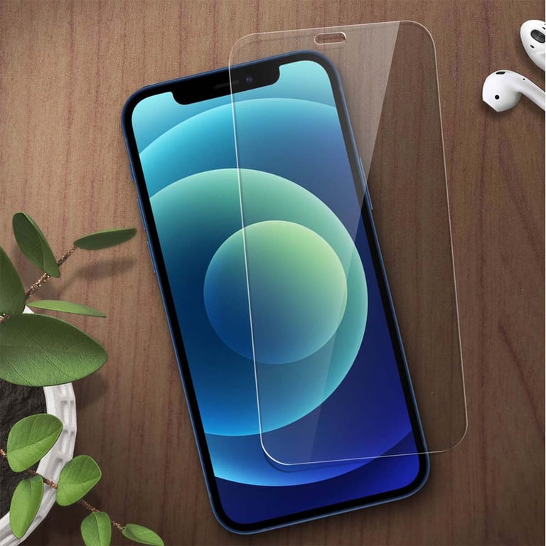 Protector de pantalla MW para iPhone 12/12 Pro con aplicador integrado - Transparente