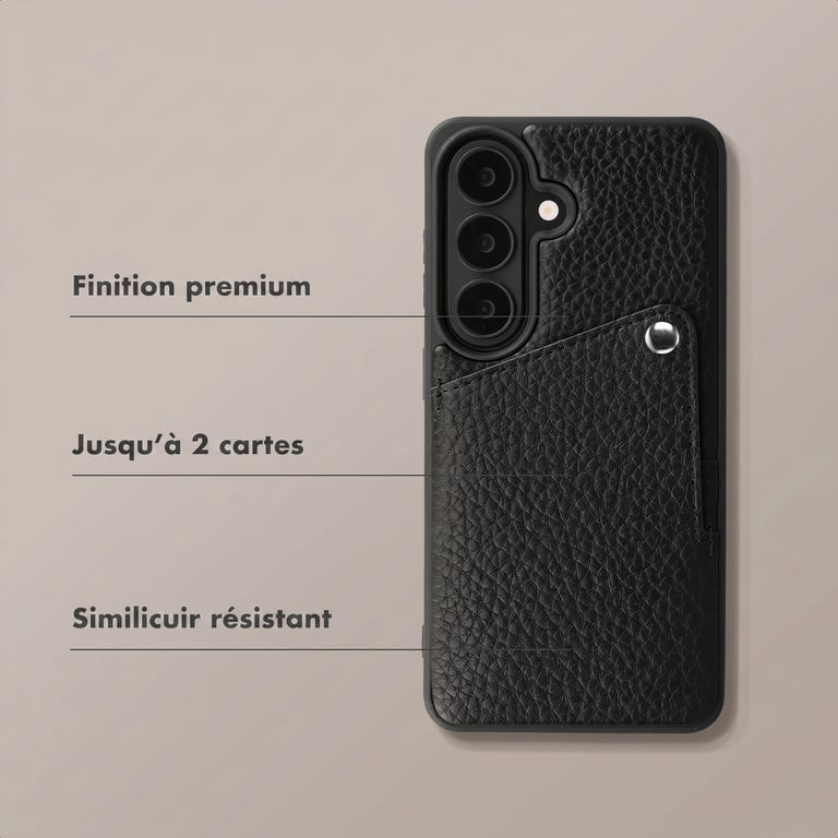 Carcasa trasera Selencia Riva con portaejercicios para Samsung Galaxy S26 Plus - Negro - Nuevo