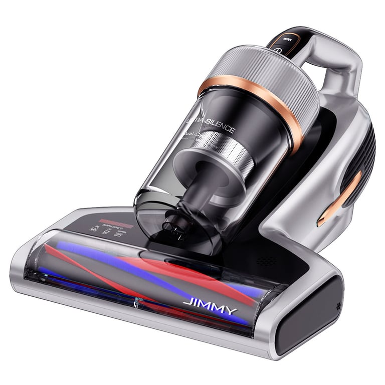 Aspiradora antiácaros Jimmy BX7 Pro de 700W con pantalla LED, reconocimiento inteligente de polvo y ultrasónidos - Gris - Nueva