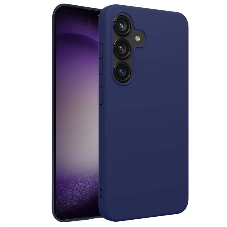 Funda de silicona flexible para Samsung Galaxy S24 - Azul oscuro - Protección contra impactos y diseño elegante