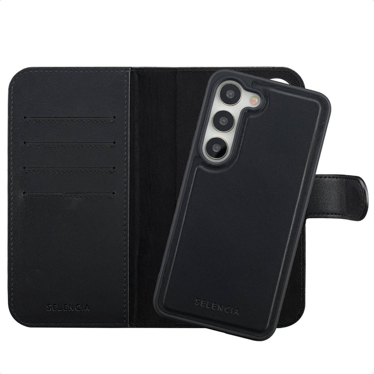 Fundas de cartera Selencia Olyn con MagSafe para Samsung Galaxy S23 - Negro