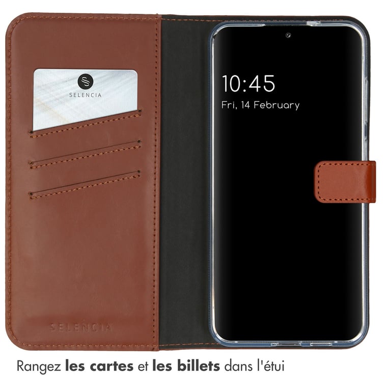 Fundas de telefono Selencia para Samsung Galaxy S24 Plus, Marrón claro