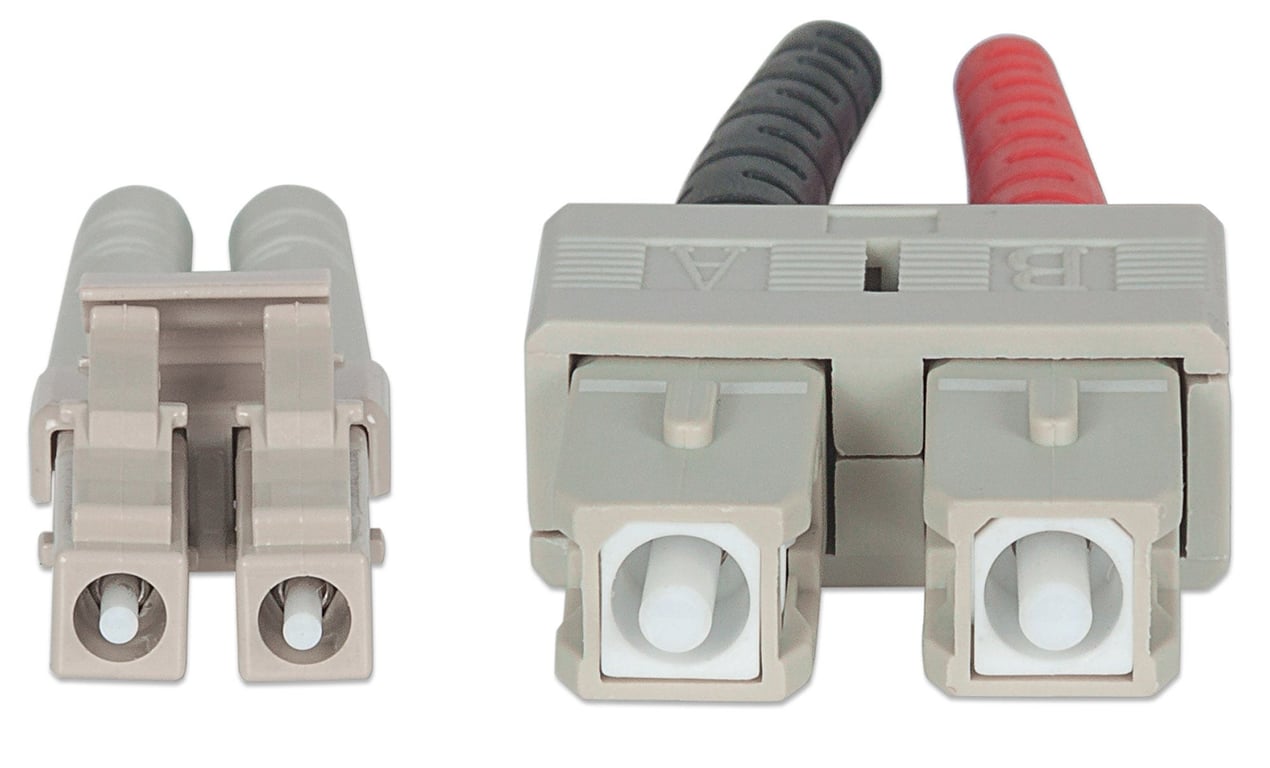 Cable de fibra óptica Intellinet 3 m LC a SC OM4 violeta