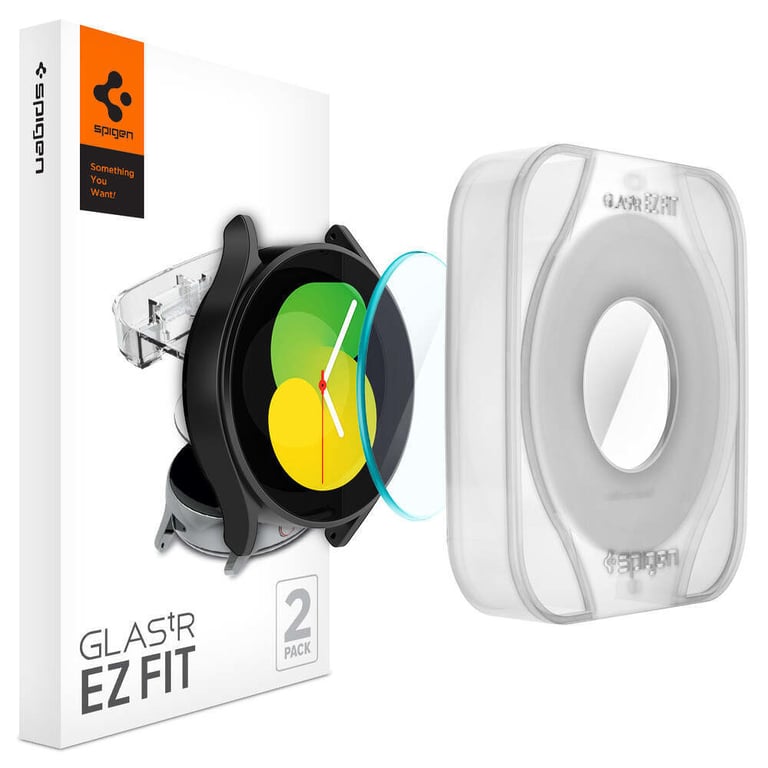 Protector de pantalla de vidrio templado Spigen para reloj inteligente (paquete de 2 unidades)